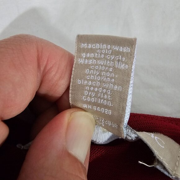 Banana Republic Dark Red Sleeveless Ruched Midi Dress XS Polyester/Spandex - Picture 6 of 7